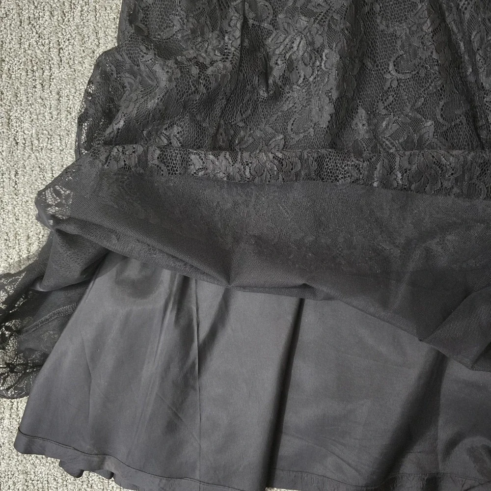 Odille Black Lace Midi Dress Bow Detail‎ Romantic Coquette Vintage Style 2